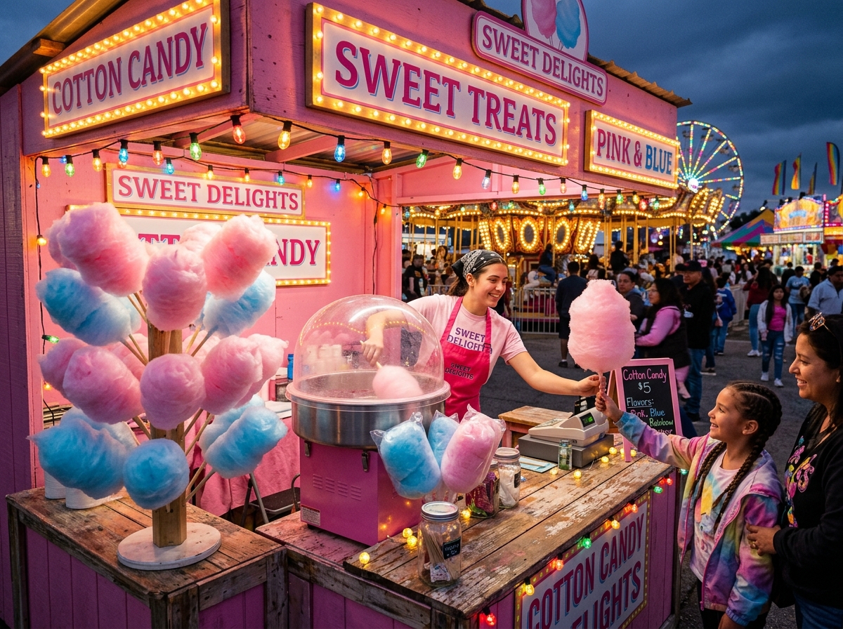 Fluffy Cotton Candy Counter