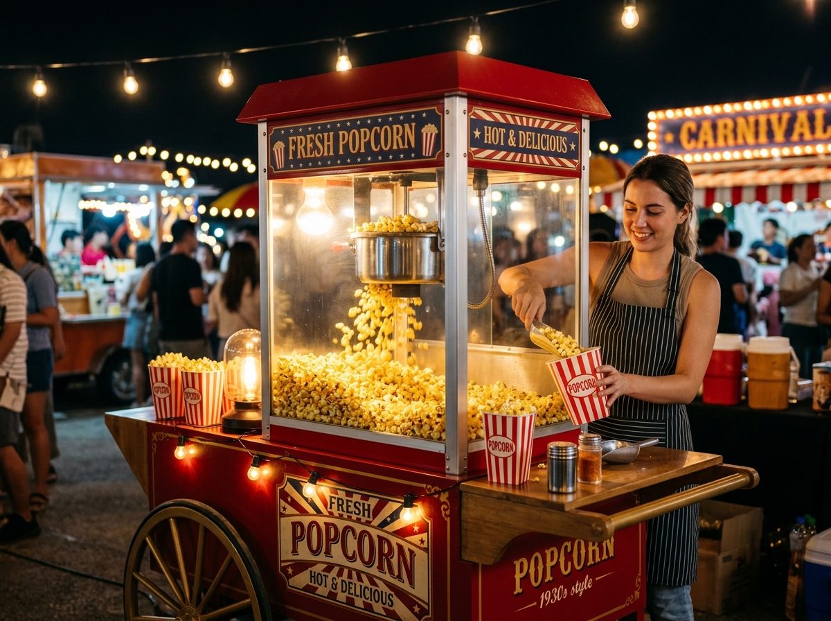 Fresh Popcorn Machine Cart